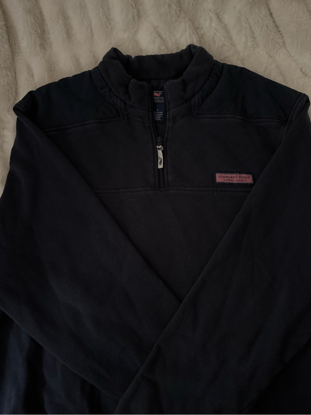 Vineyard Vines Men’s Black Half-Zip Pullover Sweatshirt